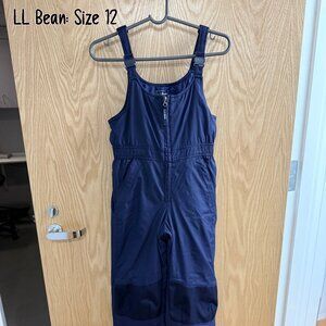 LL Bean Size 12 Kids' Cold Buster Snow Bibs